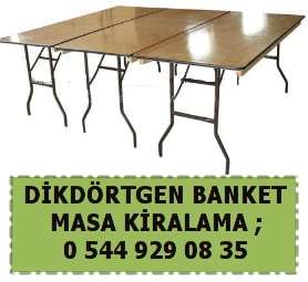 Kayseri dikdörtgen banket masa kiralama