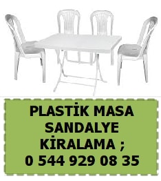 Kayseri plastik masa sandalye kiralama